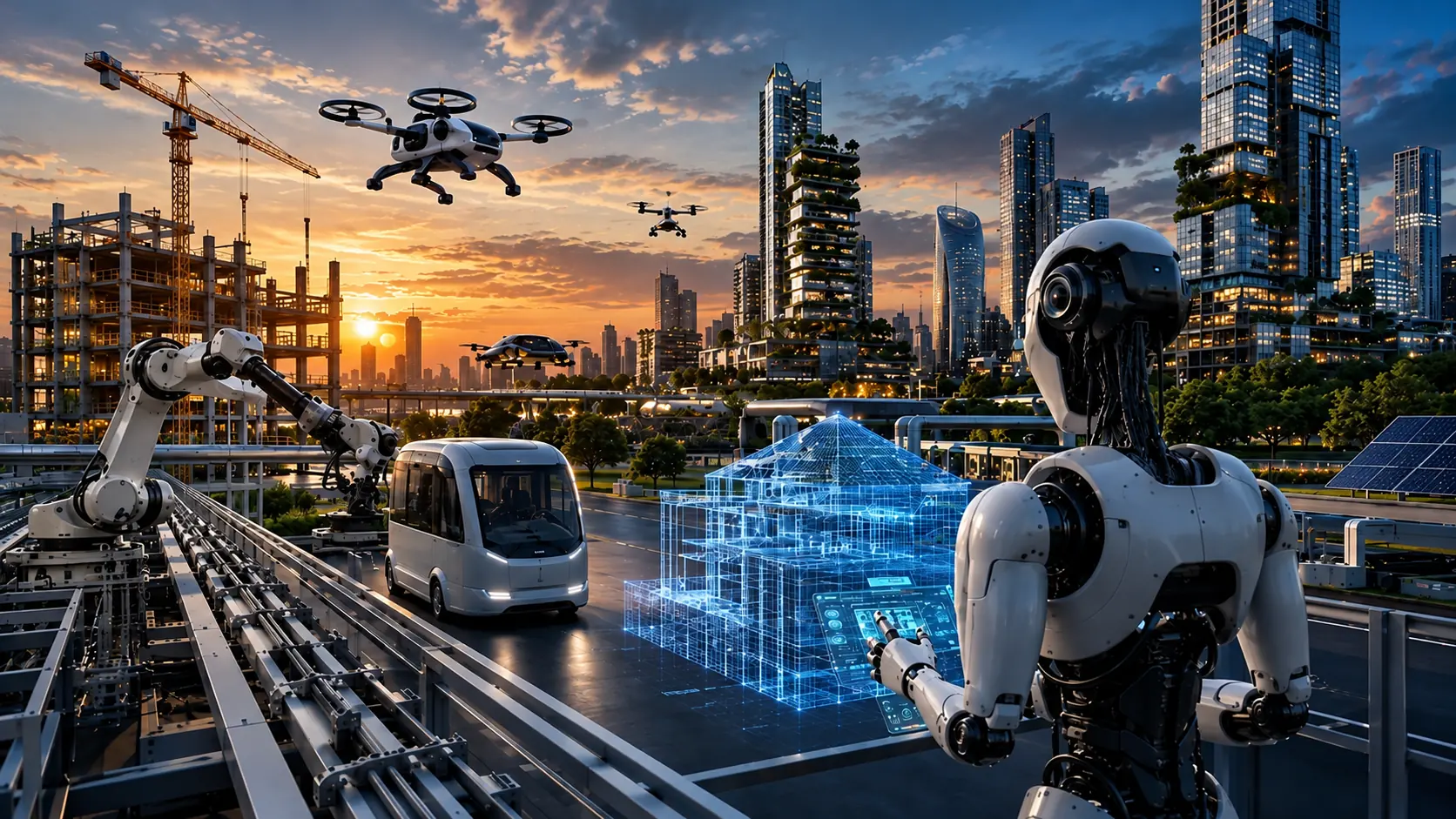 Humanoid or mobile robot working alongside people in a warehouse or lab