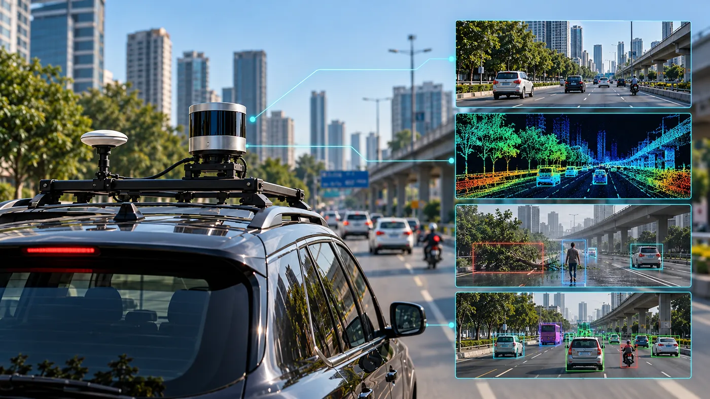 Data-capture rig on a vehicle roof